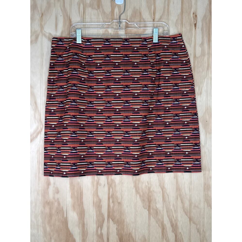 Loft Geometric Print Mini Skirt Size 16
